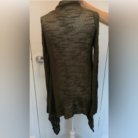 🔵Zara Knit Drapey Open Front Cardigan Size Medium - Picture 5 of 9